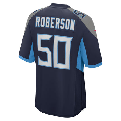 Derick Roberson Tennessee Titans Game Jersey - Navy