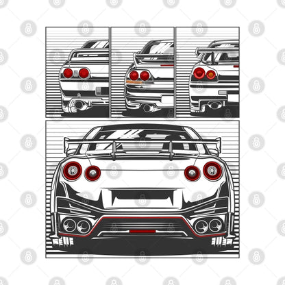 Generation Of Nissan Gtr Series T-Shirt