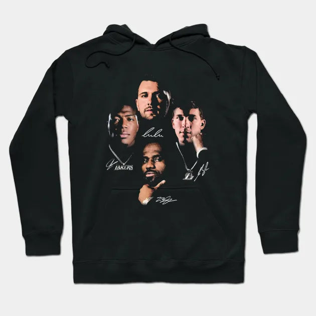 Luka Doncic, Lebron James, Austin Reaves & Rui Hachimura Records Hoodie