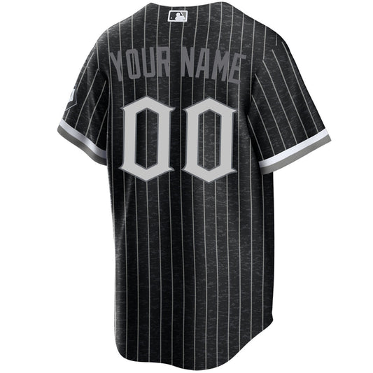 Custom Name Chicago White Sox Black City Connect Replica Men's Jersey