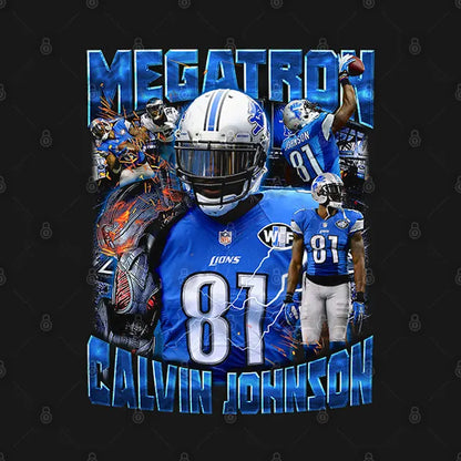Calvin Johnson Retro Collage Hoodie