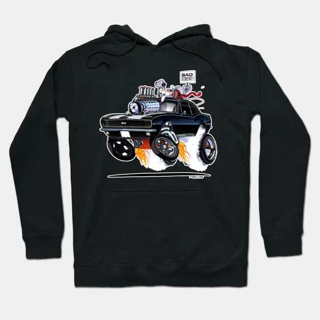 Rat Power 1967 Camaro Black Hoodie