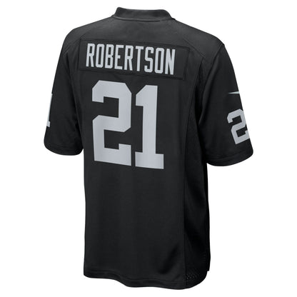 Amik Robertson Las Vegas Raiders Team Game Jersey - Black