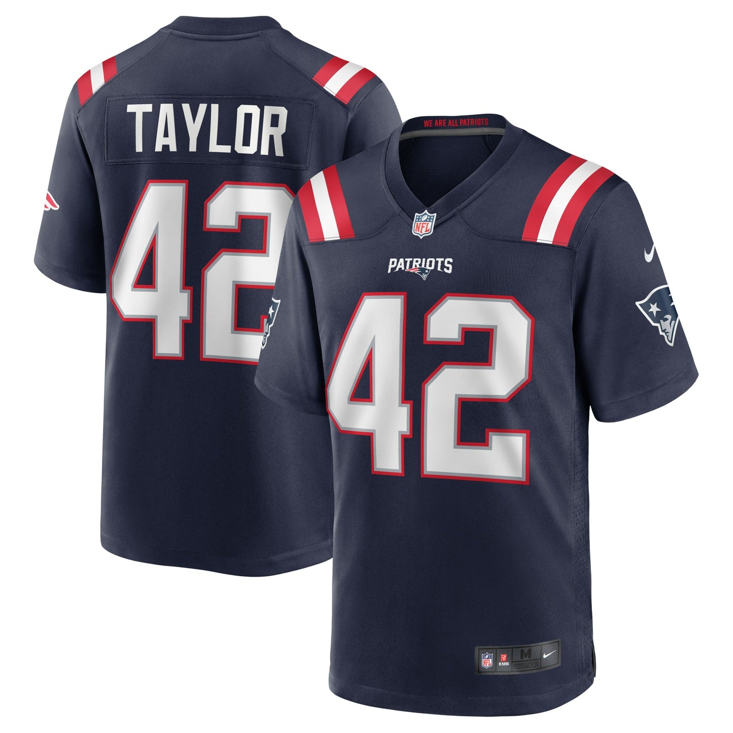 J.J. Taylor New England Patriots Team Game Jersey - Navy