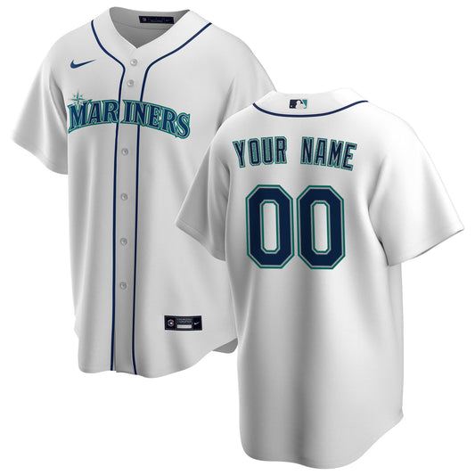 Seattle Mariners Youth Home Replica Custom Jersey - White