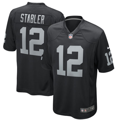 Ken Stabler Las Vegas Raiders Game Retired Player Jersey - Black