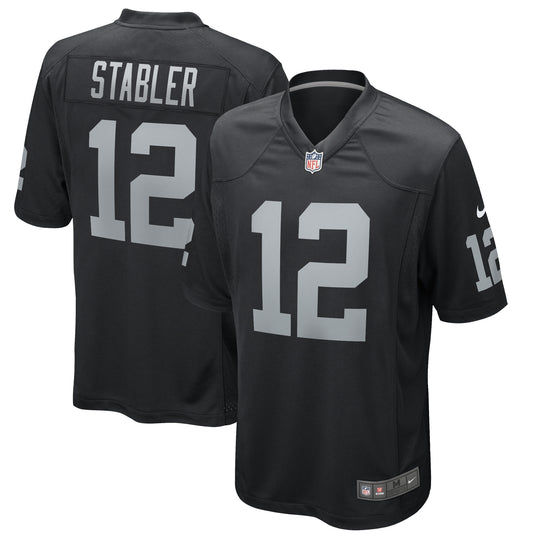 Ken Stabler Las Vegas Raiders Game Retired Player Jersey - Black