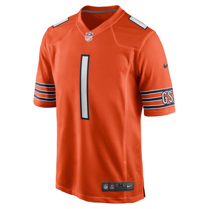 Men's Chicago Bears Justin Fields Player Game Jersey Orange