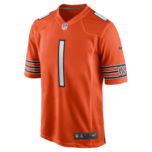 Men's Chicago Bears Justin Fields Player Game Jersey Orange