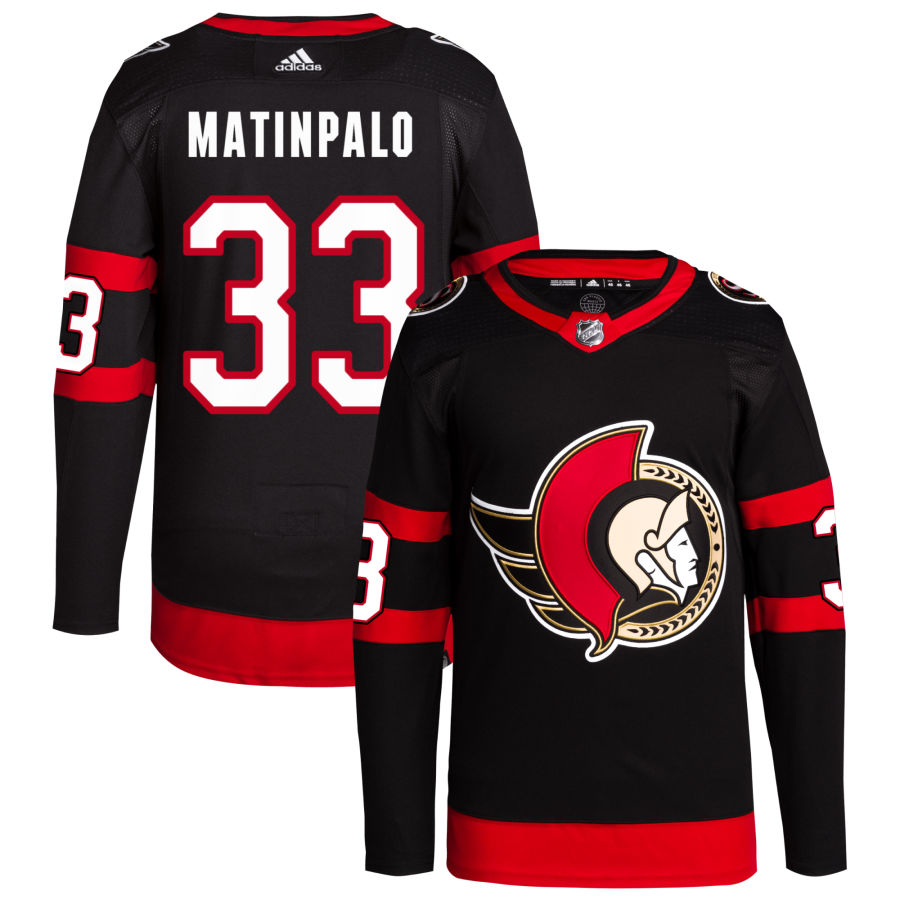 Nikolas Matinpalo Ottawa Senators Home Primegreen Authentic Pro Jersey - Black