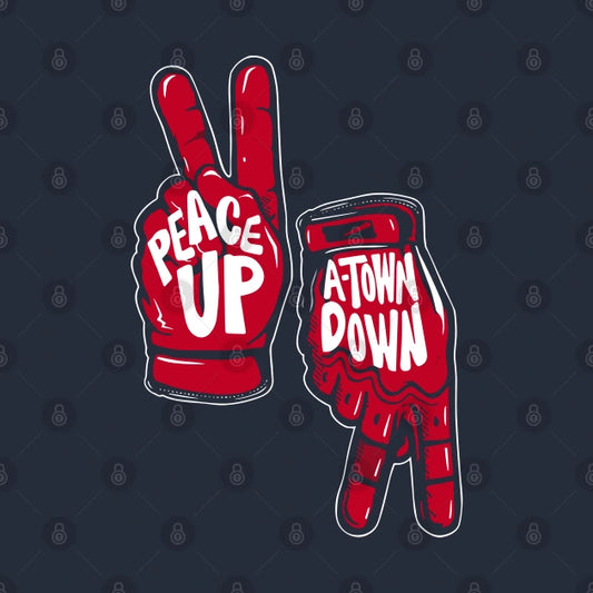 Atlanta Braves Peace Up A-Town Down Hoodie