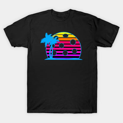 Pickleball Retro Wave Sun Vintage 80S Style T-Shirt