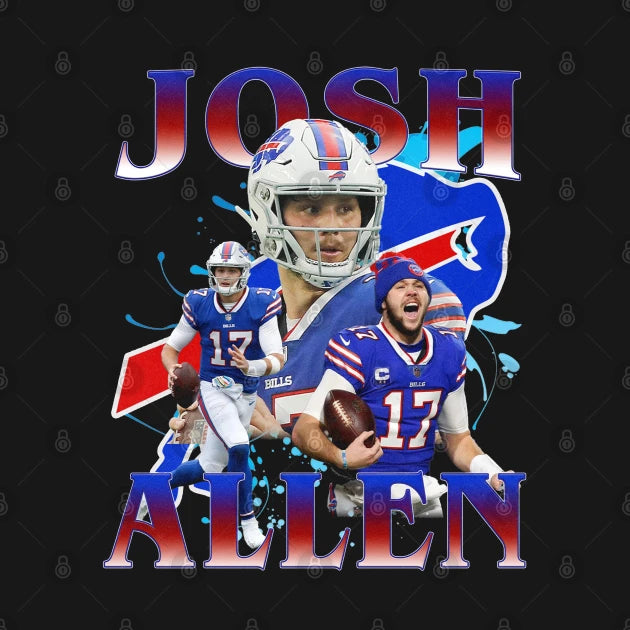Josh Allen Retro Collage T-Shirt