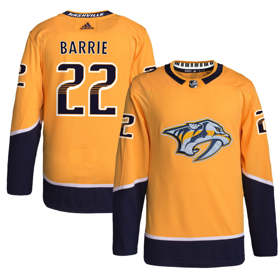 Tyson Barrie Nashville Predators Home Primegreen Authentic Pro Jersey - Gold