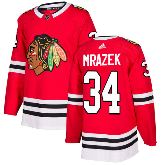 Petr Mrazek Chicago Blackhawks Authentic Jersey - Red