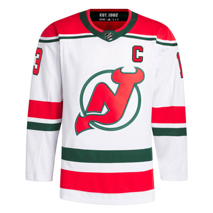 Nico Hischier New Jersey Devils 2022/23 Heritage Primegreen Authentic Pro Jersey - White