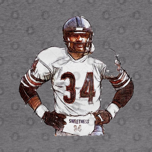 Walter Payton Chicago Sweetness Sketch Hoodie