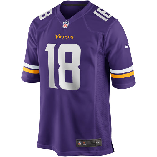 Justin Jefferson Minnesota Vikings Player Game Jersey - Purple