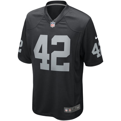 Ronnie Lott Las Vegas Raiders Game Retired Player Jersey - Black