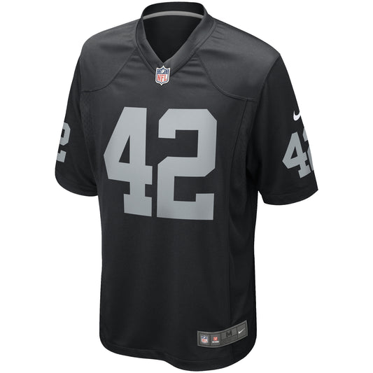 Ronnie Lott Las Vegas Raiders Game Retired Player Jersey - Black
