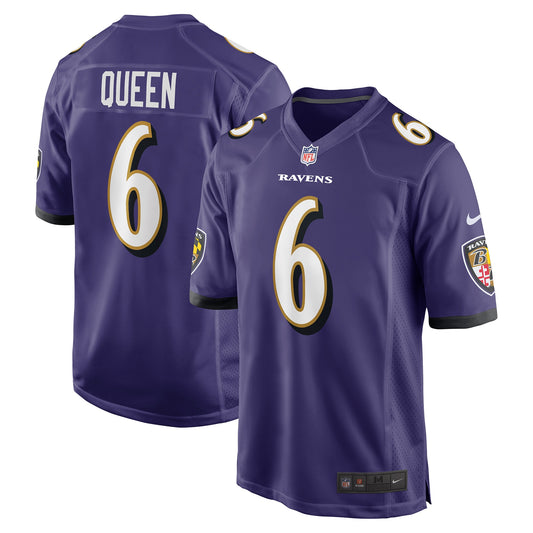 Patrick Queen Baltimore Ravens Game Player Jersey - Purple