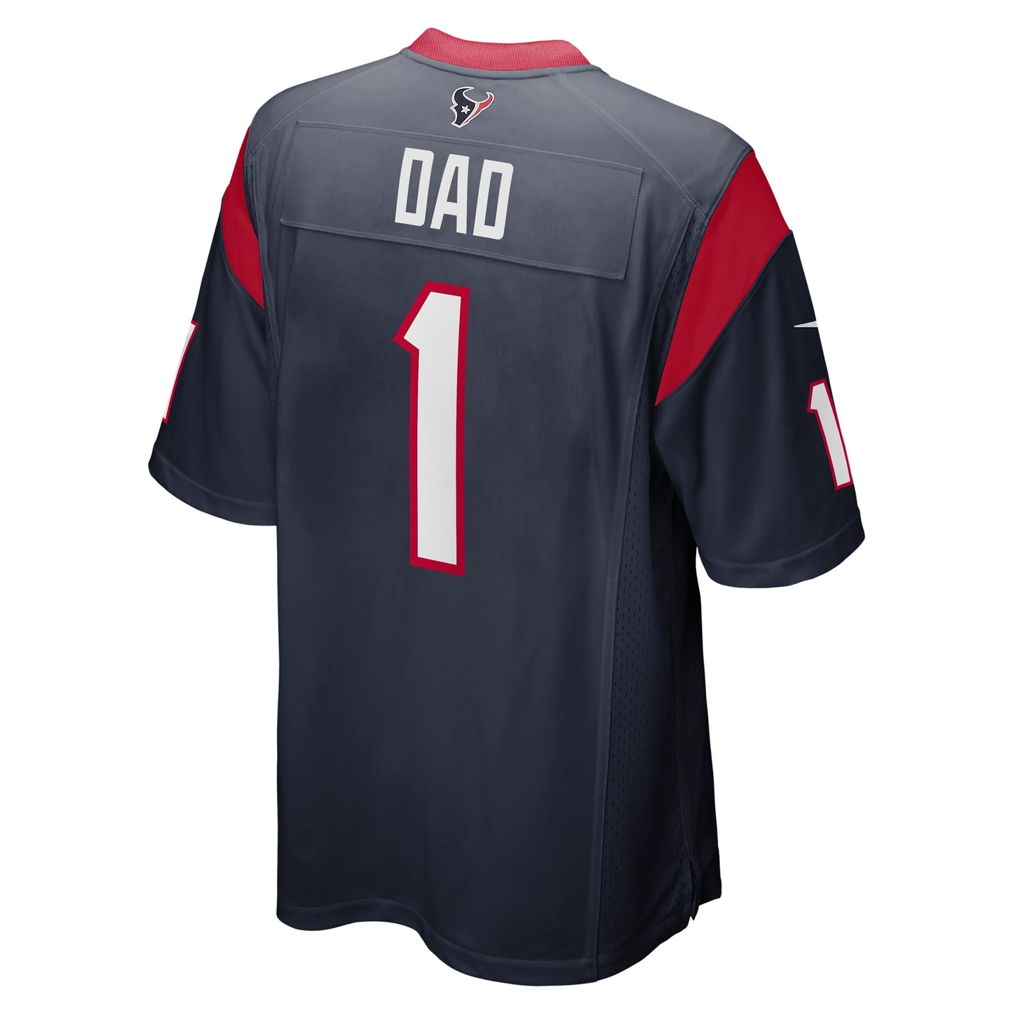 Number 1 Dad Houston Texans Game Jersey - Navy