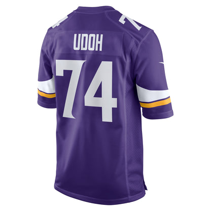 Oli Udoh Minnesota Vikings Game Jersey - Purple