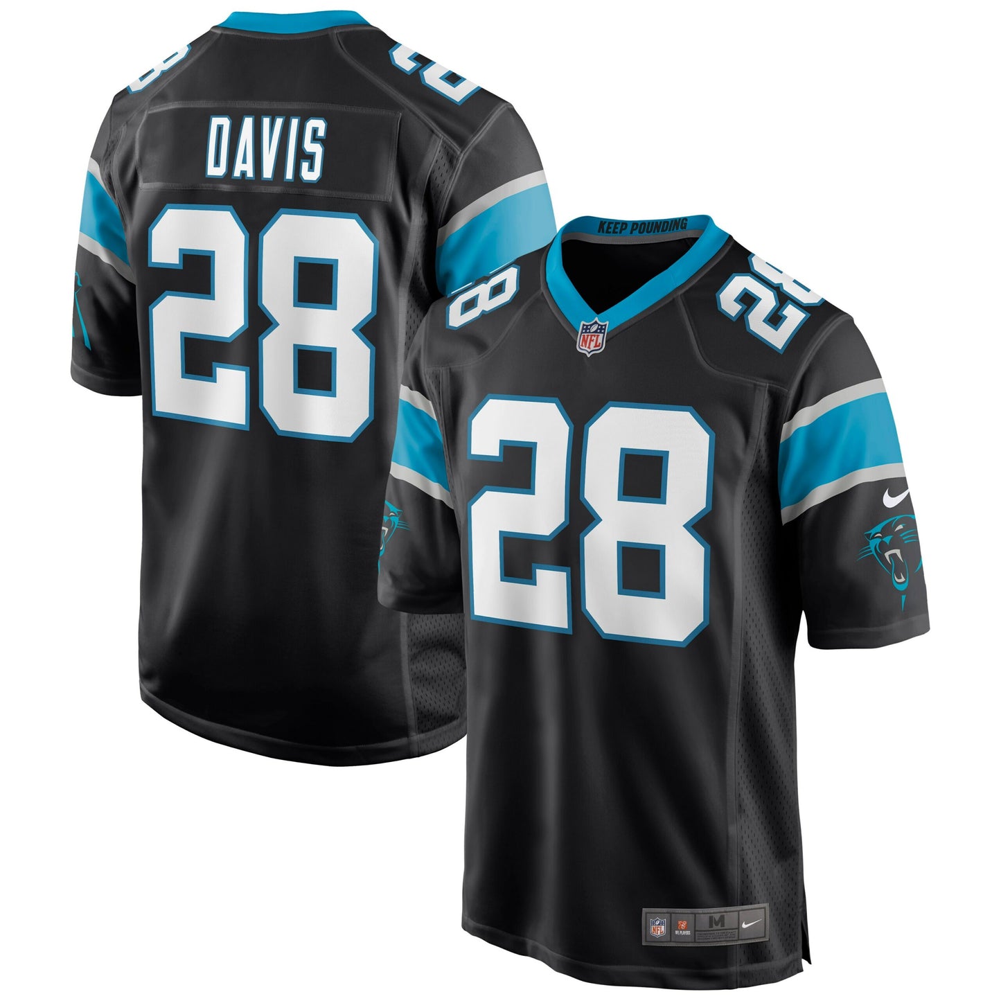 Mike Davis Carolina Panthers Game Jersey - Black