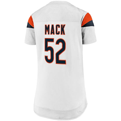 Women's Fanatics Branded Khalil Mack White Chicago Bears Athena Name & Number Fashion Top