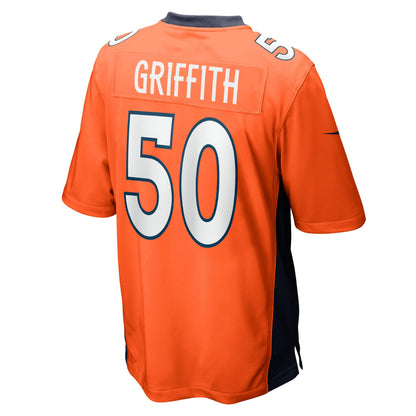 Jonas Griffith Denver Broncos Game Jersey - Orange