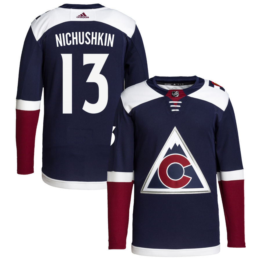Valeri Nichushkin Colorado Avalanche 2018/19 Alternate Primegreen Authentic Pro Jersey - Navy