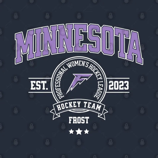 Minnesota Frost Hockey Team Retro Logo T-Shirt