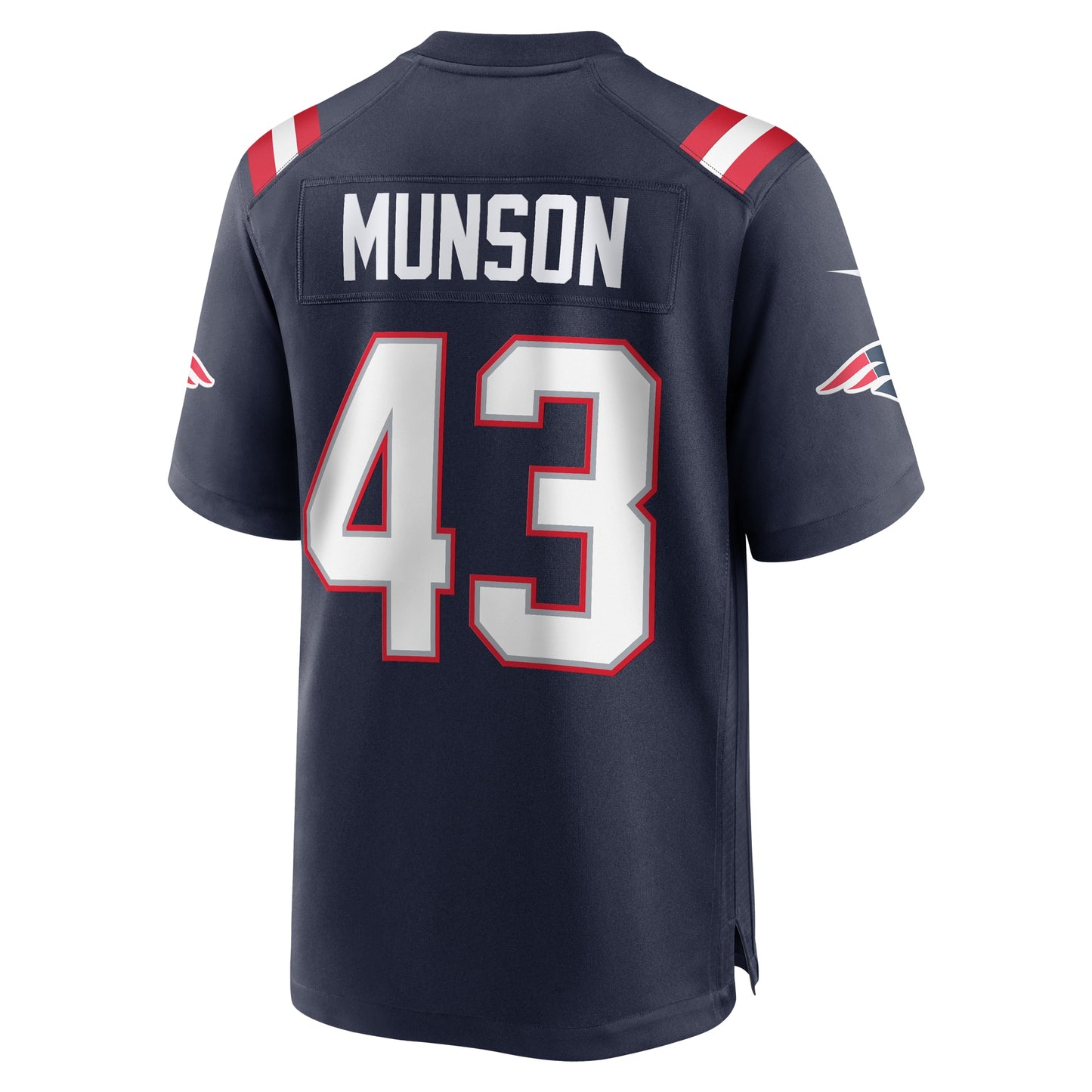 Calvin Munson New England Patriots Home Game Player Jersey - Navy