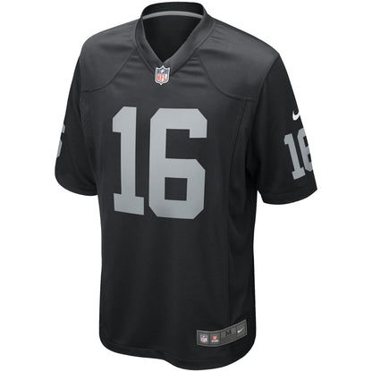 Jim Plunkett Las Vegas Raiders Game Retired Player Jersey - Black