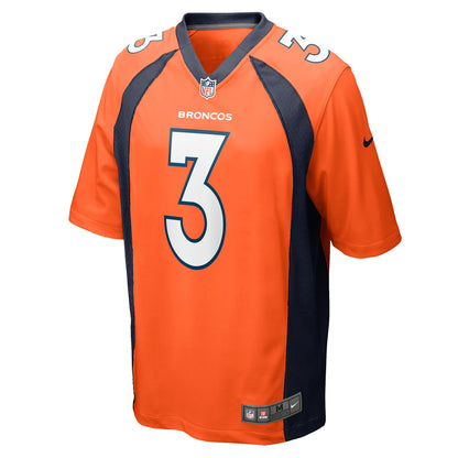 Russell Wilson Denver Broncos Game Jersey - Orange