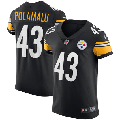 Troy Polamalu Pittsburgh Steelers Retired Player Elite Jersey - Black