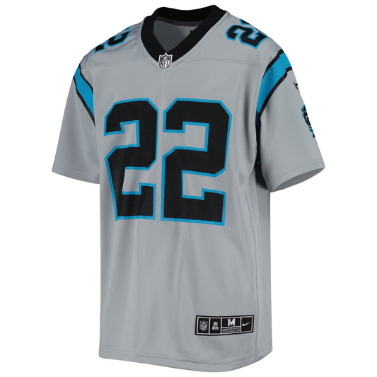Christian McCaffrey Carolina Panthers Youth Inverted Team Game Jersey - Silver