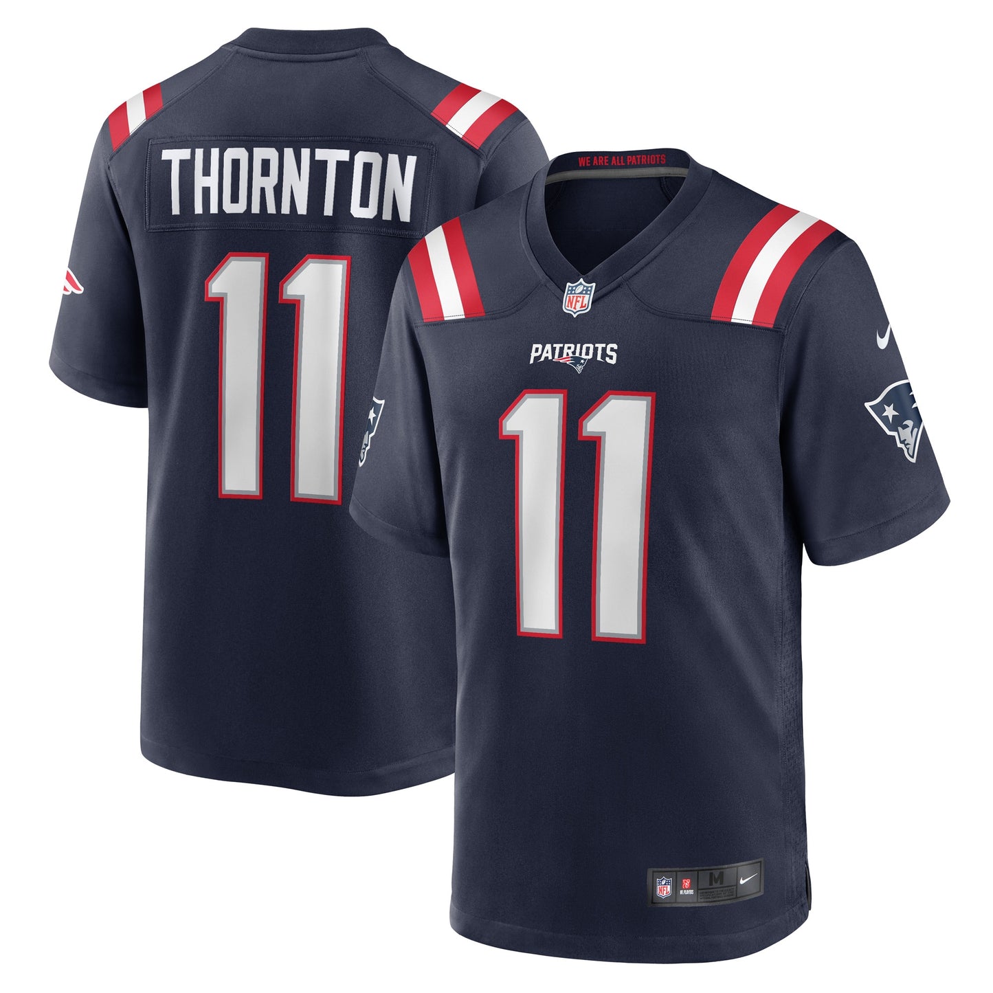 Tyquan Thornton New England Patriots Game Player Jersey - Navy