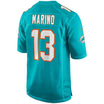 Men's Miami Dolphins Dan Marino Game Retired Player Jersey Aqua