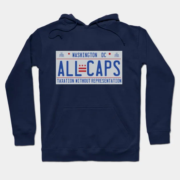 Caps - All Caps Dc License Plate Hoodie
