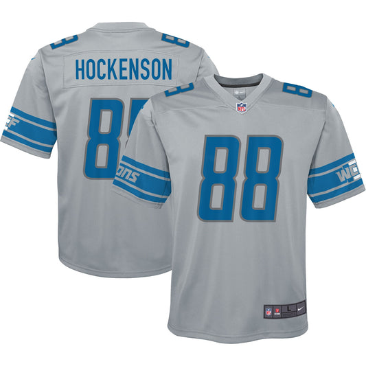 T.J. Hockenson Detroit Lions Youth Inverted Game Jersey - Silver