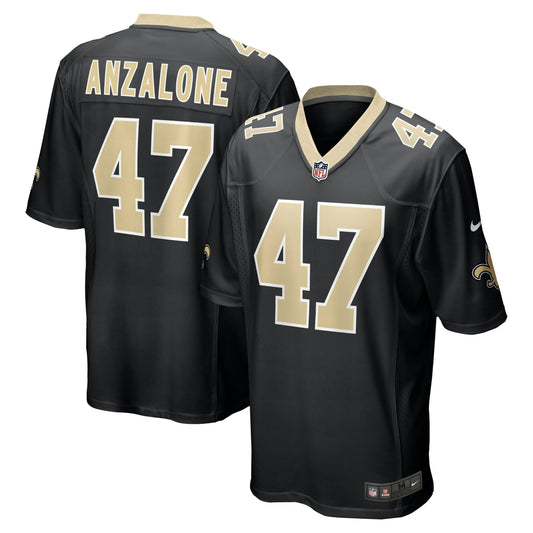 Alex Anzalone New Orleans Saints Game Jersey - Black