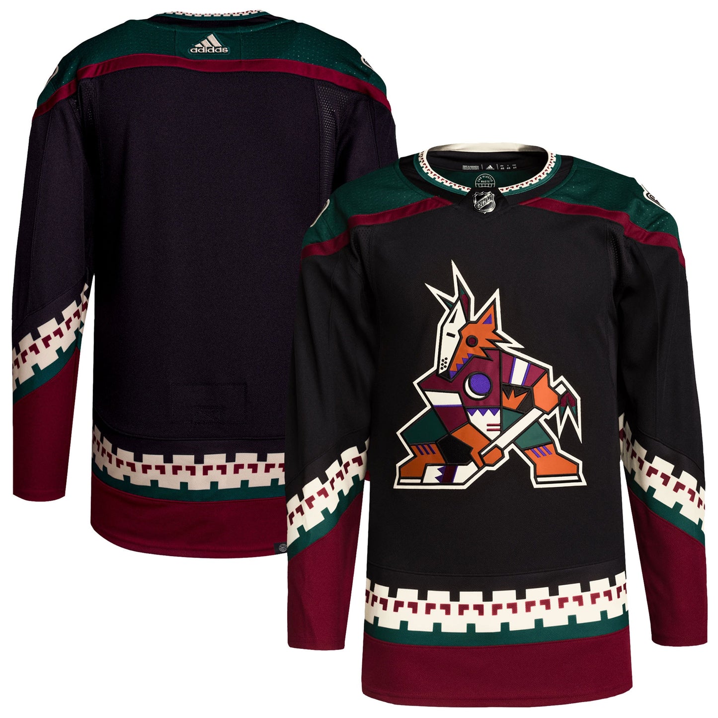 Arizona Coyotes Home Primegreen Authentic Pro Blank Jersey - Black