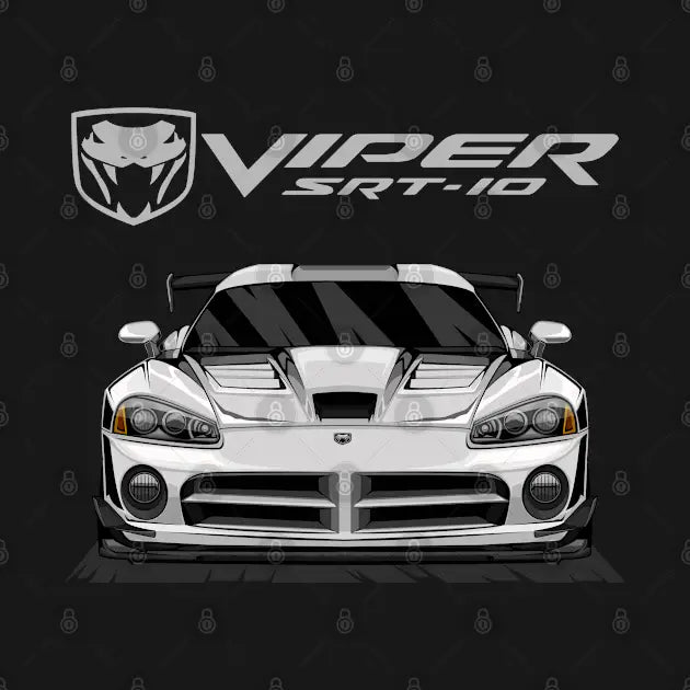 Dodge Viper Srt 10 (White) Hoodie