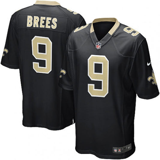 Men's New Orleans Saints Drew Brees Game Jersey Black