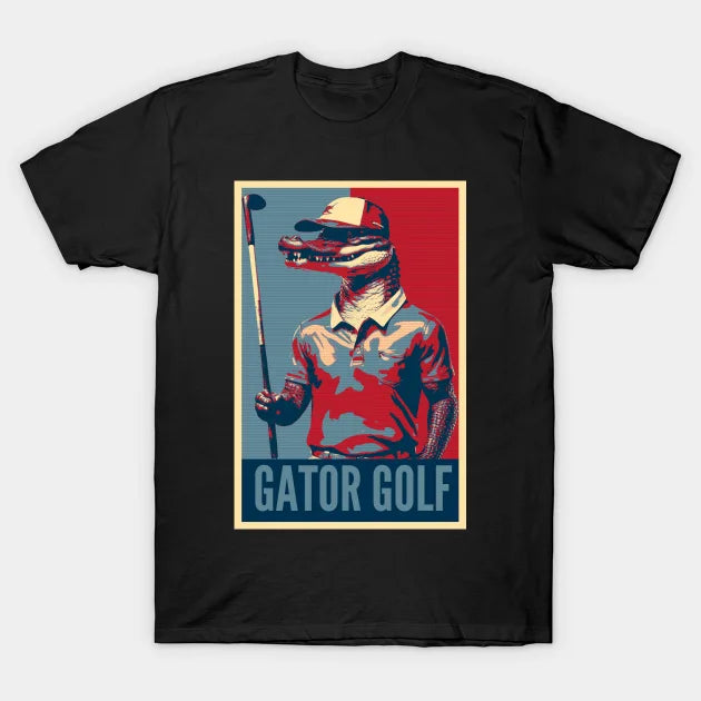 Gator Golf Funny Alligator Golf Player Hope T-Shirt