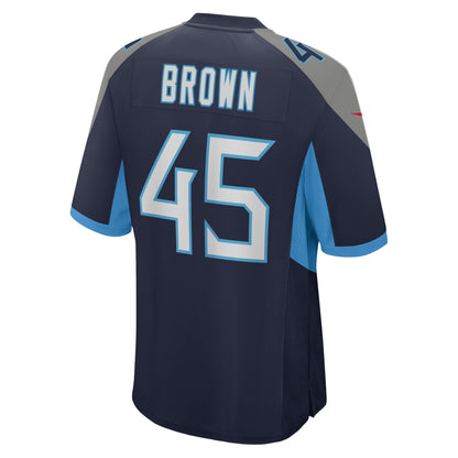 Kyron Brown Tennessee Titans Home Game Player Jersey - Navy