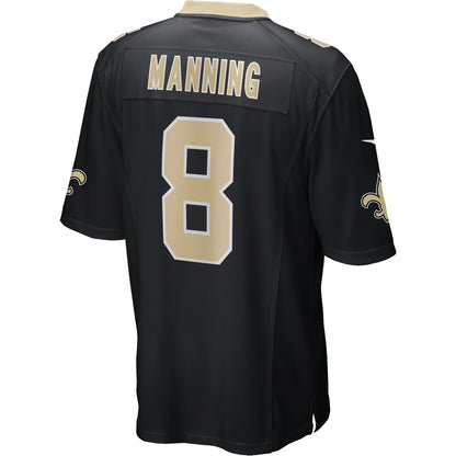 Archie Manning New Orleans Saints Game Retired Player Jersey - Black