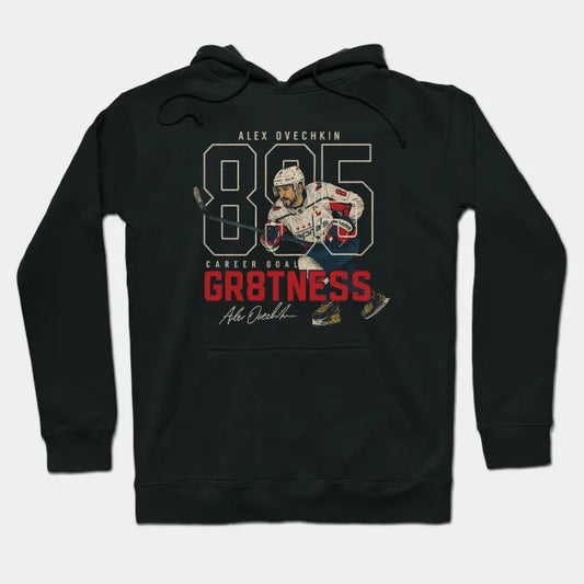 Alex Ovechkin #8 895 Career Goals Hockey Cartoon -Khao803 Hoodie