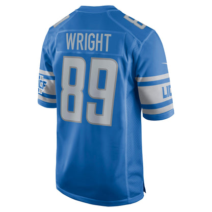 Brock Wright Detroit Lions Game Jersey - Blue